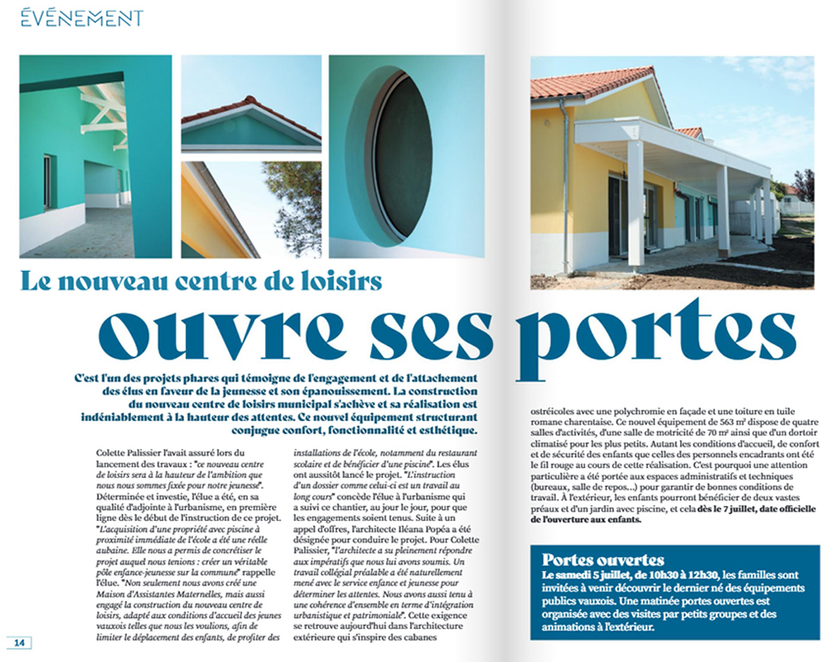Inauguration du centre de loisirs le Phare à VAUX-SUR-MER