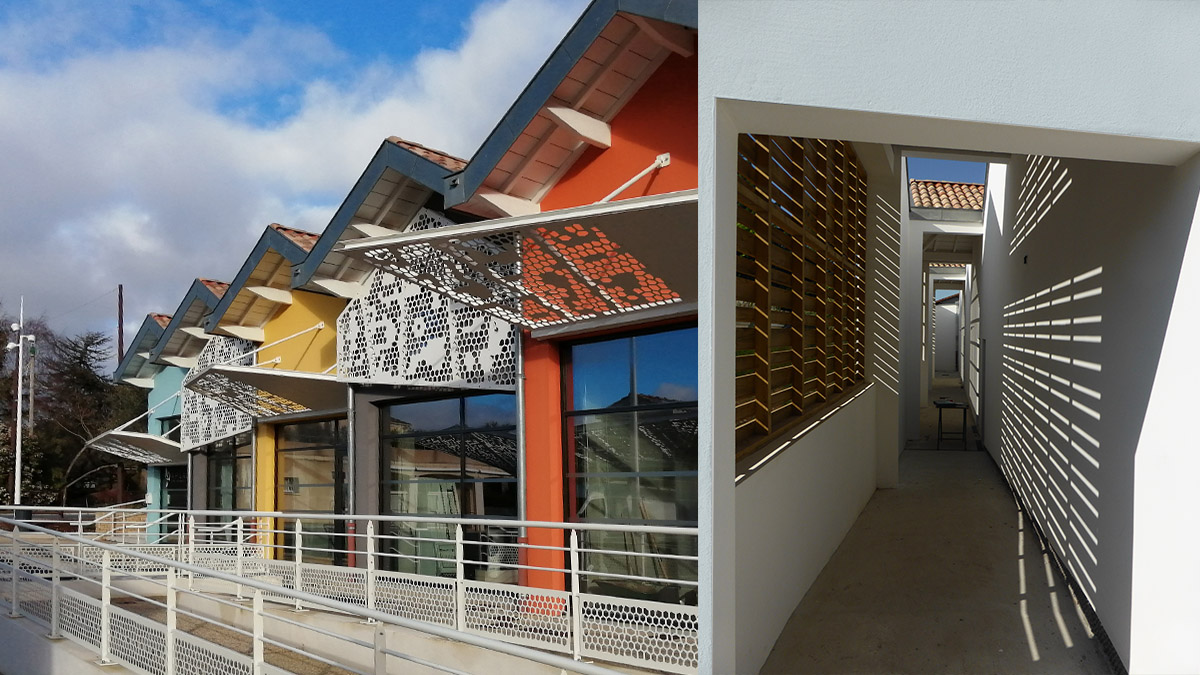 Halles et cases commerciales des Mathes